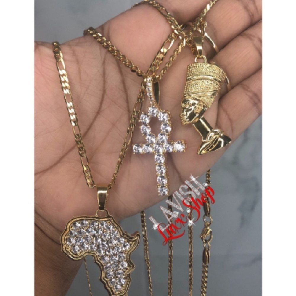 Bling Ankh necklace Nefertiti necklace